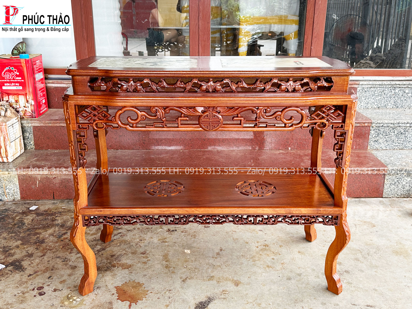 Thông tin kích thước bàn bày đồ chữ thọ