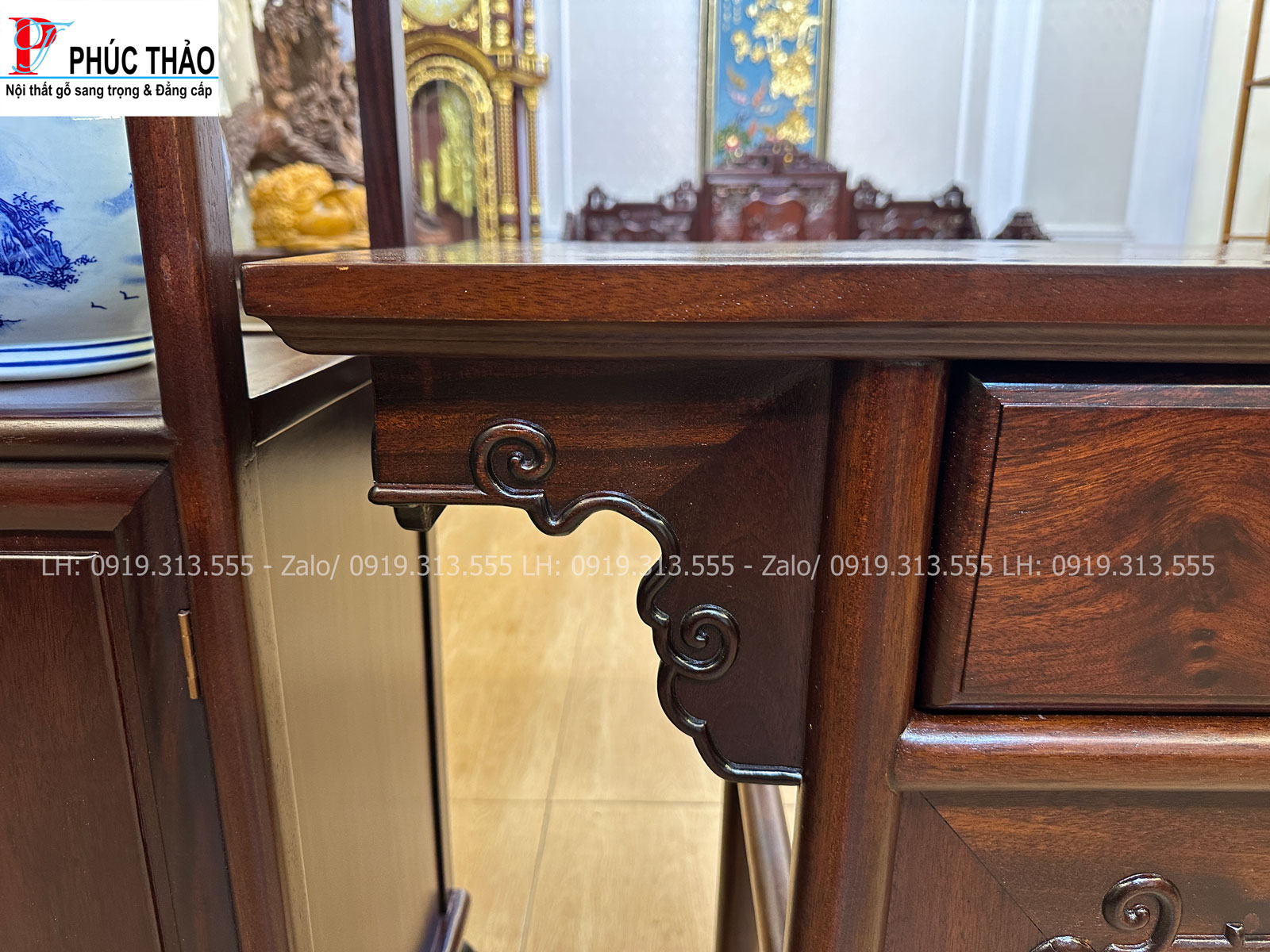Thông tin kích thước bàn bày đồ gỗ lối tàu