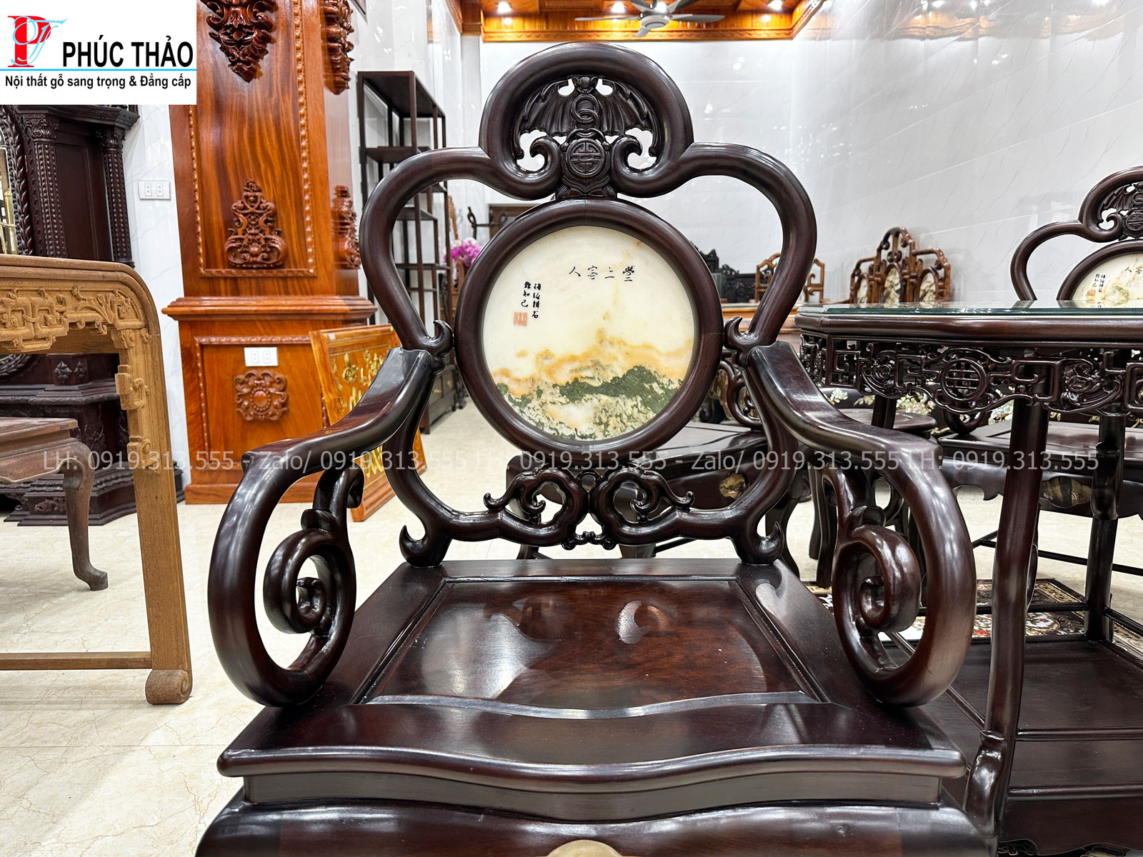 Thông tin kích thước bàn ghế guột dơi gỗ gụ