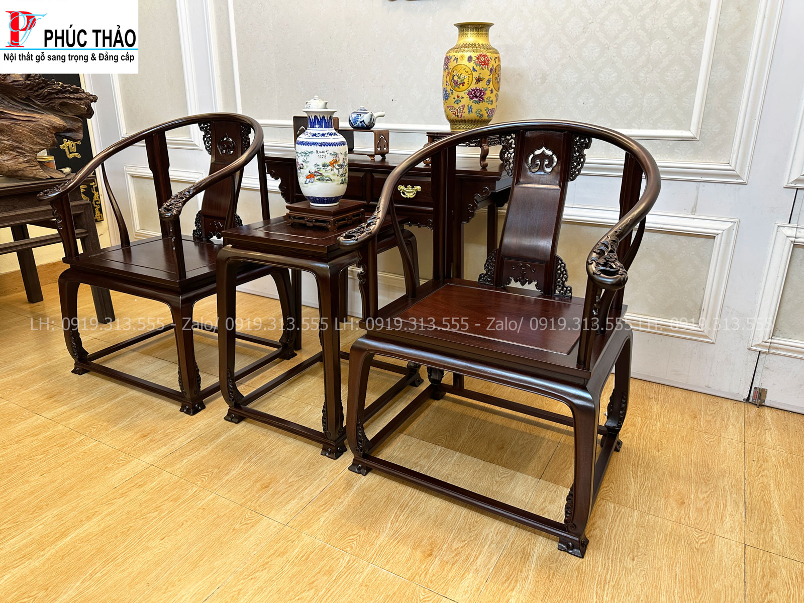 Thông tin kích thước bàn ghế minh đế gỗ gụ