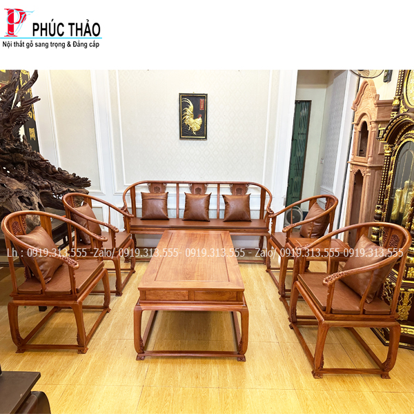 Bàn Ghế Minh Đế 9 Món Gỗ Hương 