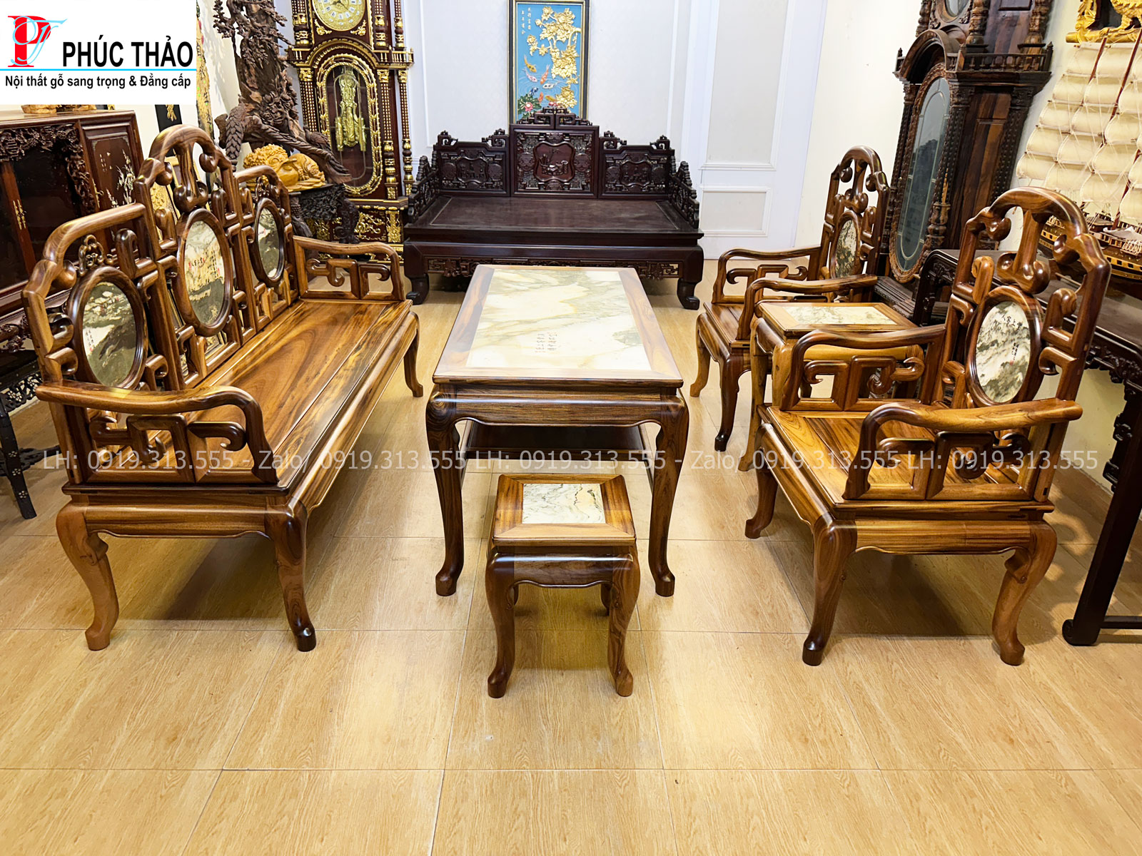 Thông tin kích thước bàn ghế móc gụ Quảng Bình