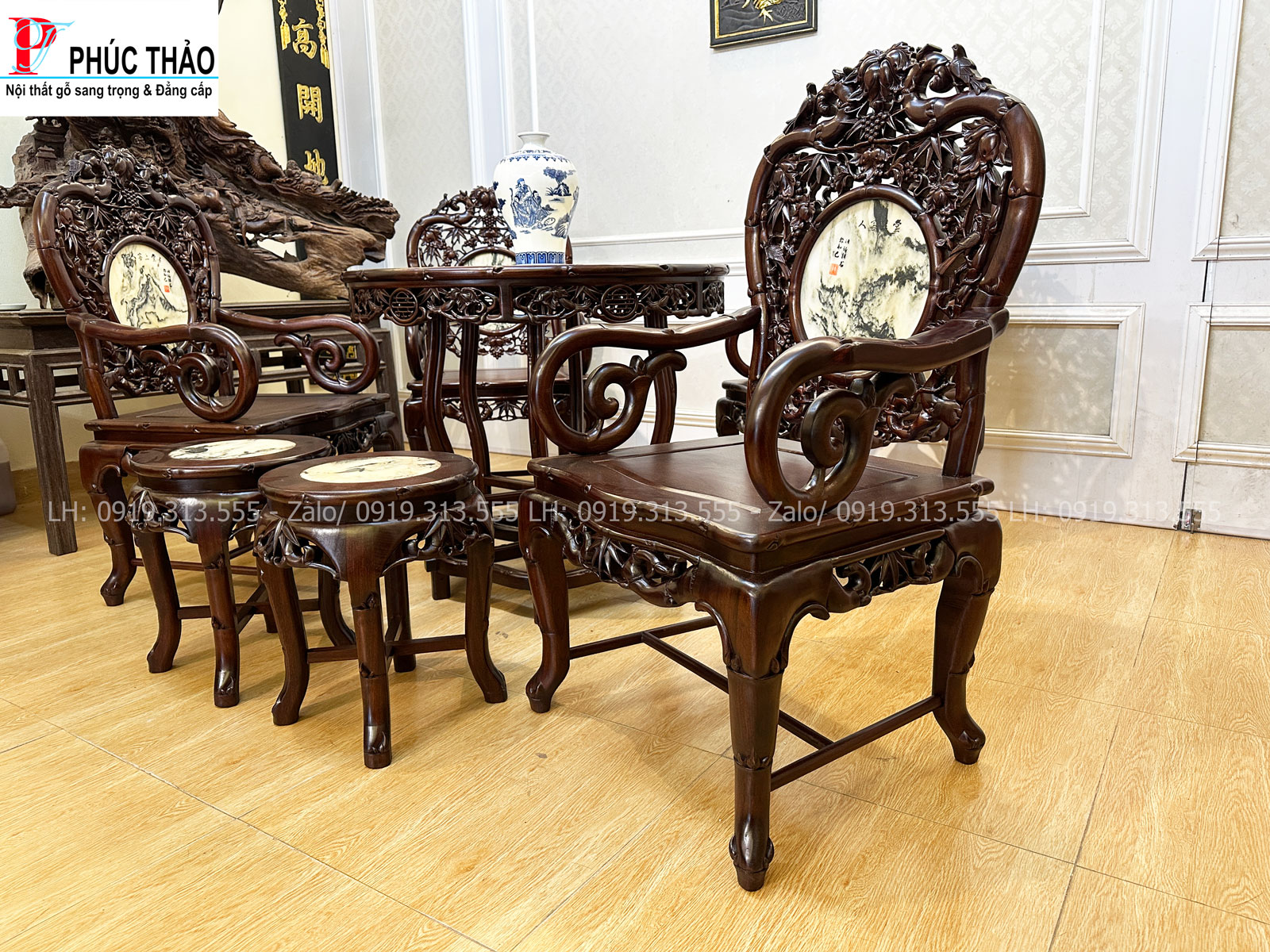 Thông tin kích thước bàn ghế trúc gỗ gụ Thông tin kích thước bàn ghế trúc gỗ gụ