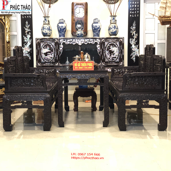 Bàn ghế trường kỷ gỗ tại Hải Minh - Nam Định nhiều người mua