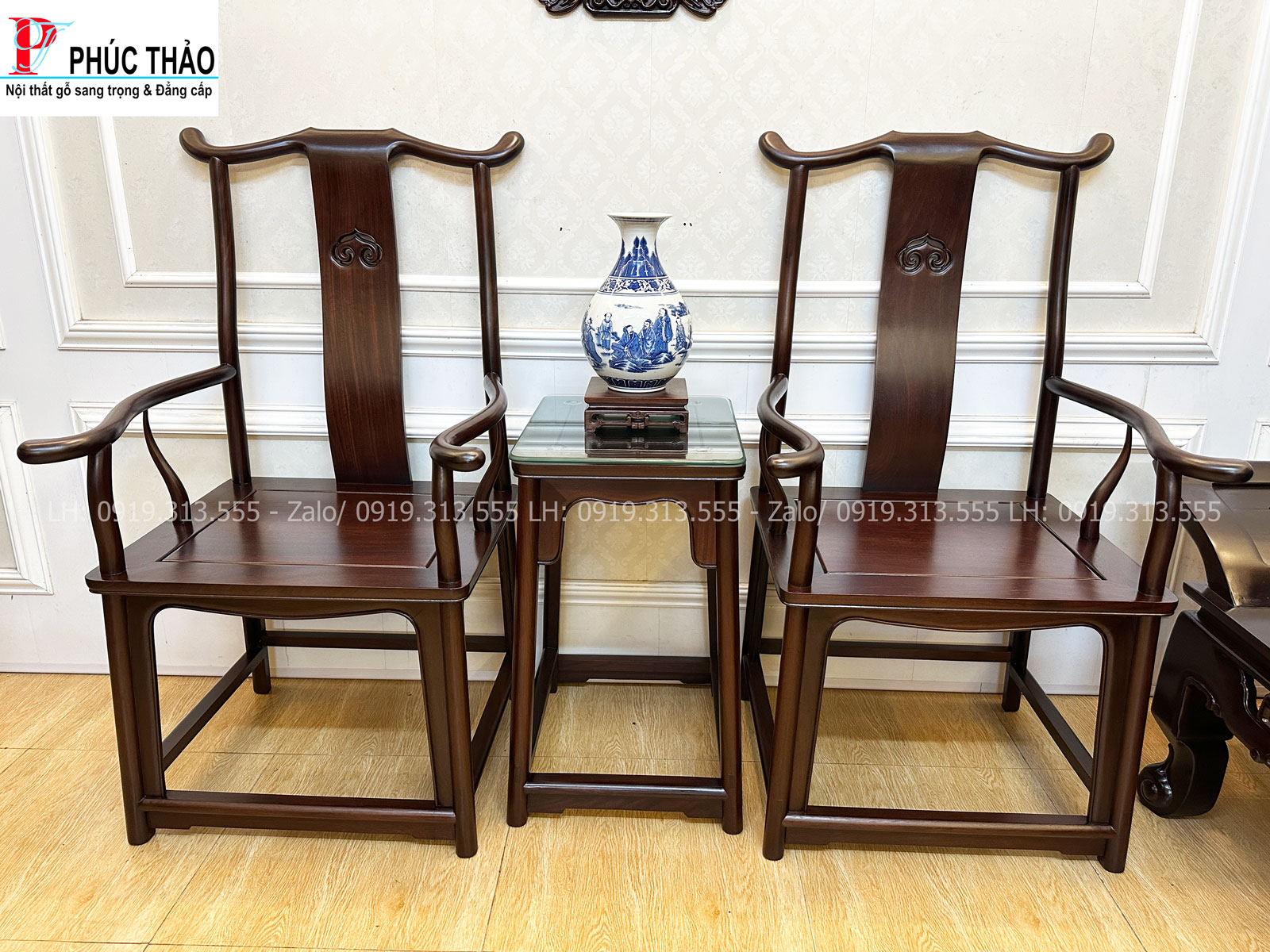 Bàn ghế tai quan sự kết hợp hài hòa giữa cổ điển và hiện đại