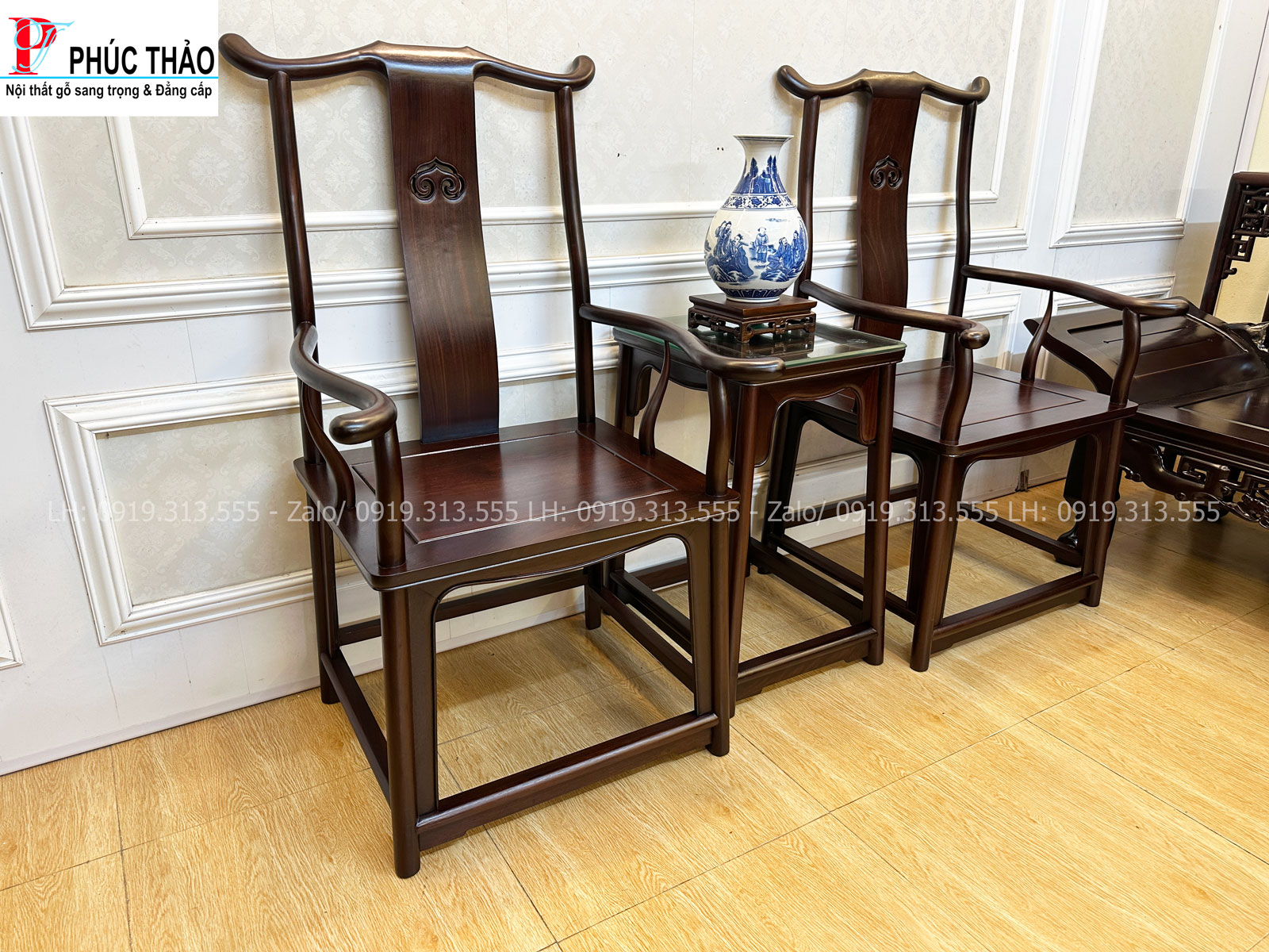 Thông tin bộ bàn ghế tai quan gỗ gụ