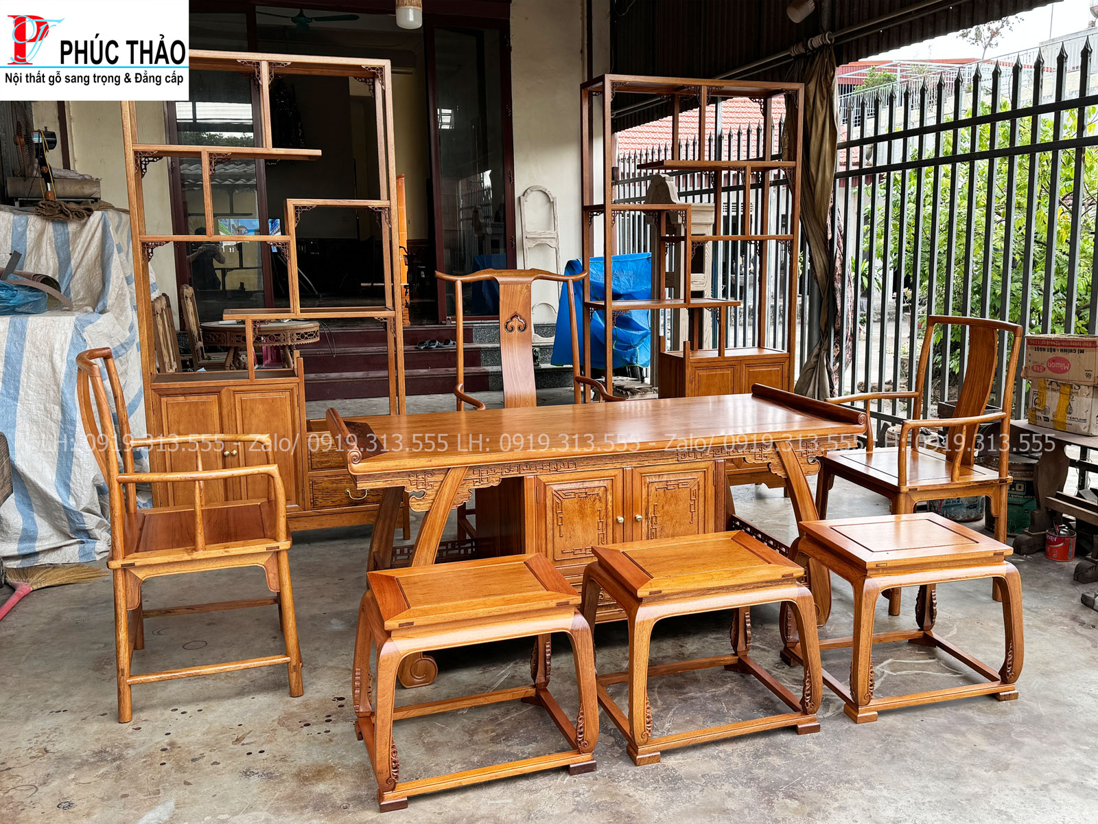 Thông tin kích thước bàn trà phong cách Trung Hoa