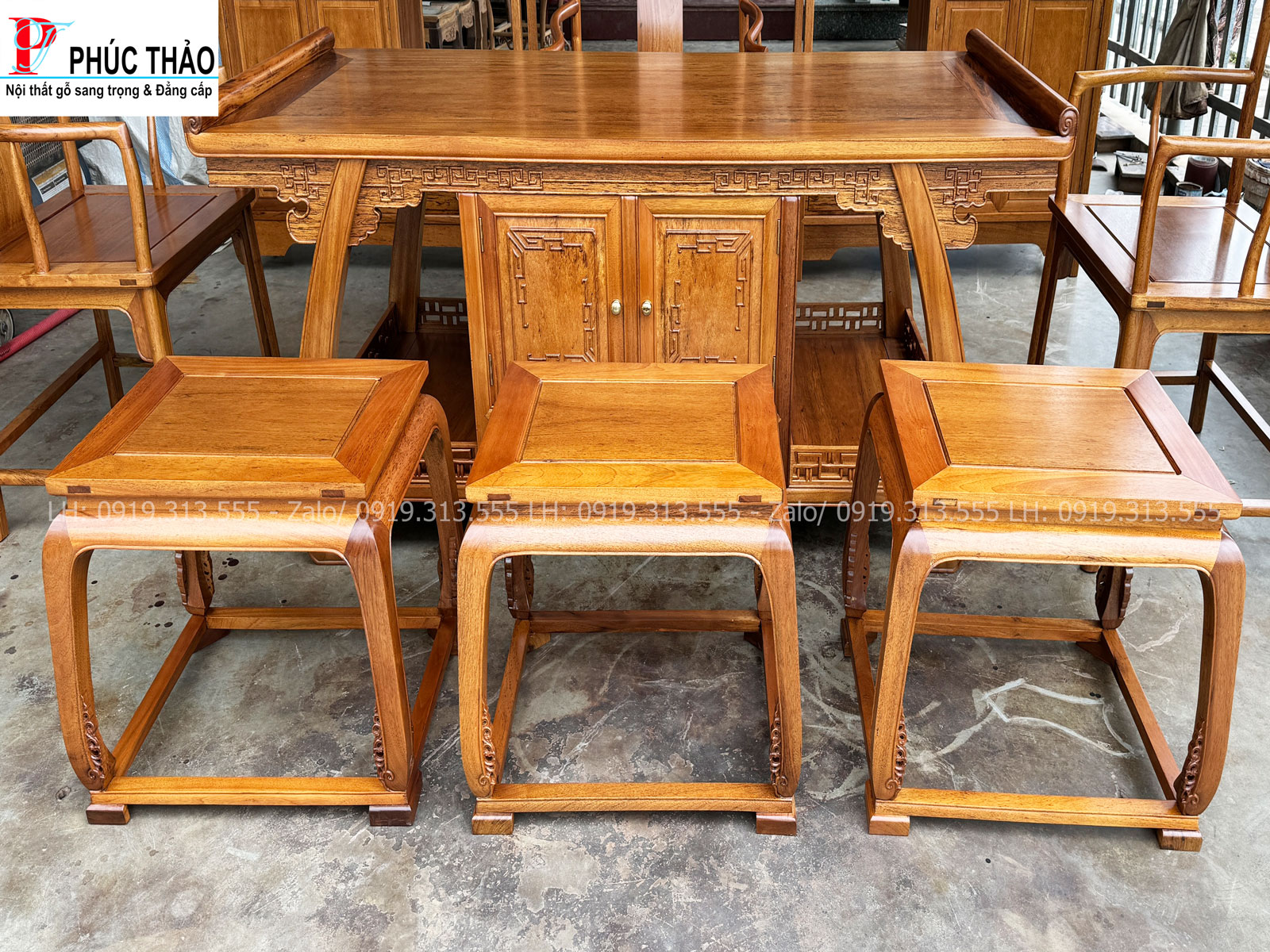 Thông tin kích thước bàn trà phong cách Trung Hoa