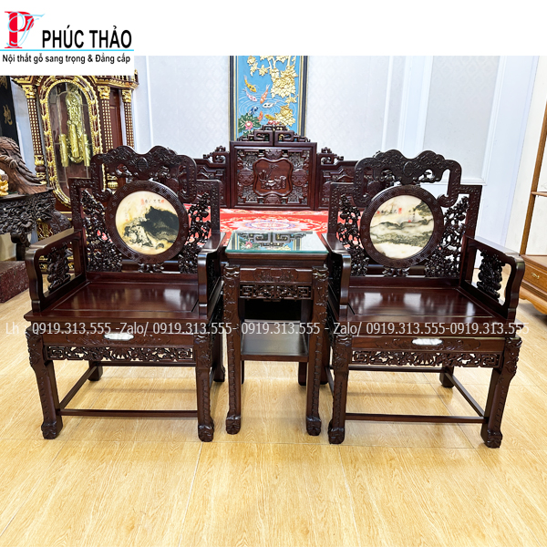 Bộ Bàn Trà 3 Món Chạm Dắt