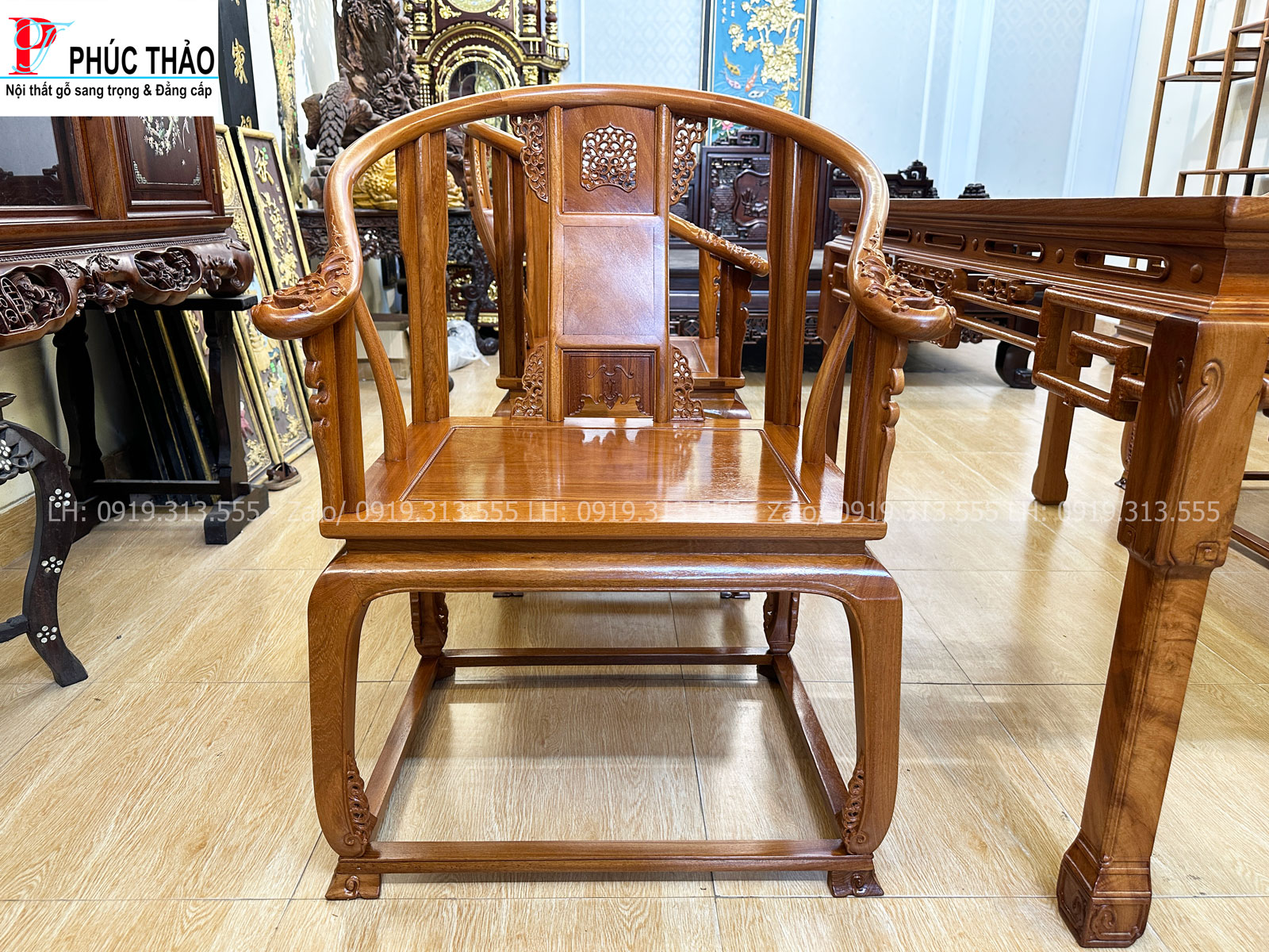 Bàn trà ghế minh đế - Họa tiết trang nhã ,thanh thoát và uy nghi