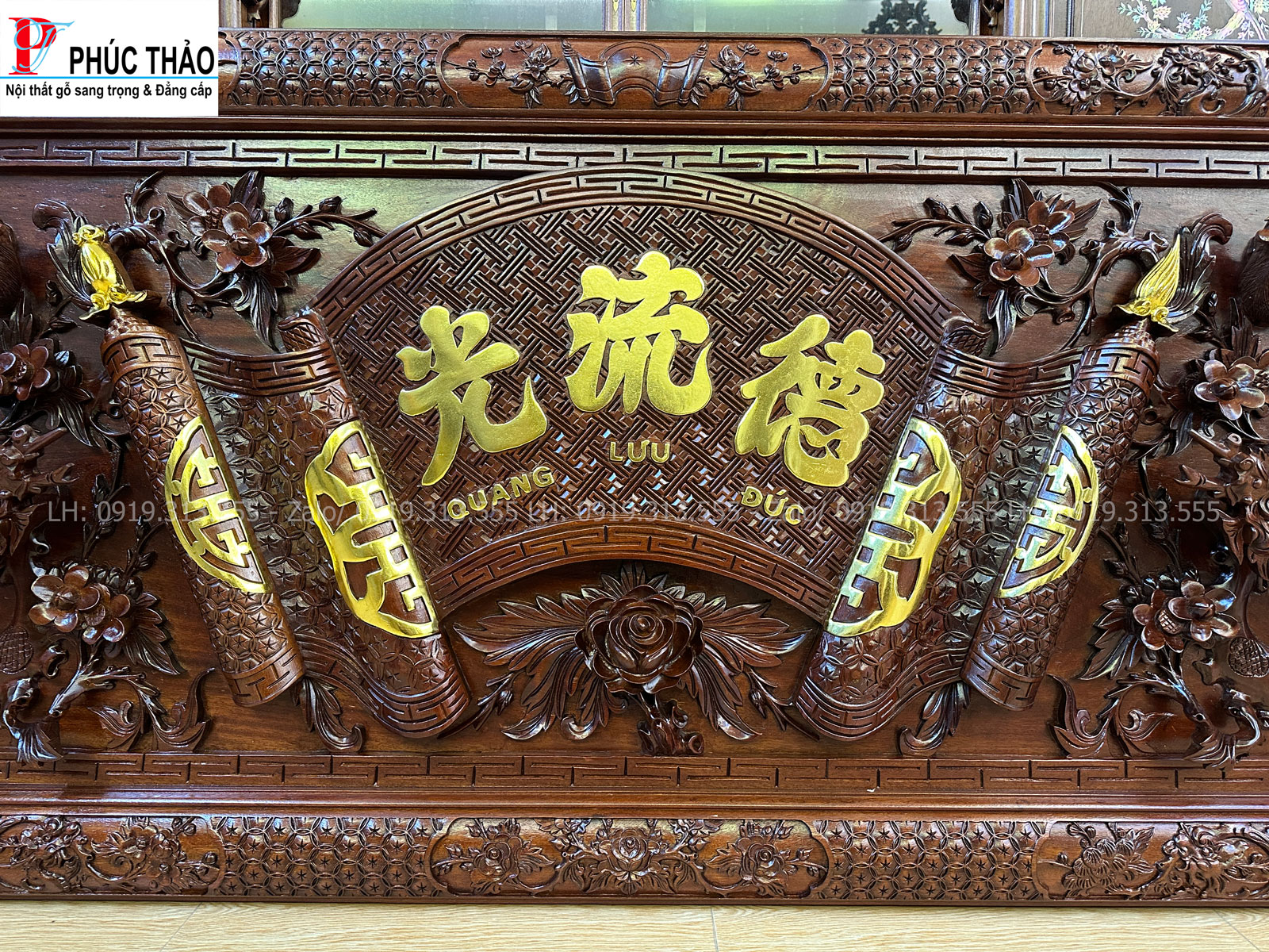 Thông tin kích thước câu đối đại tự gỗ gụ