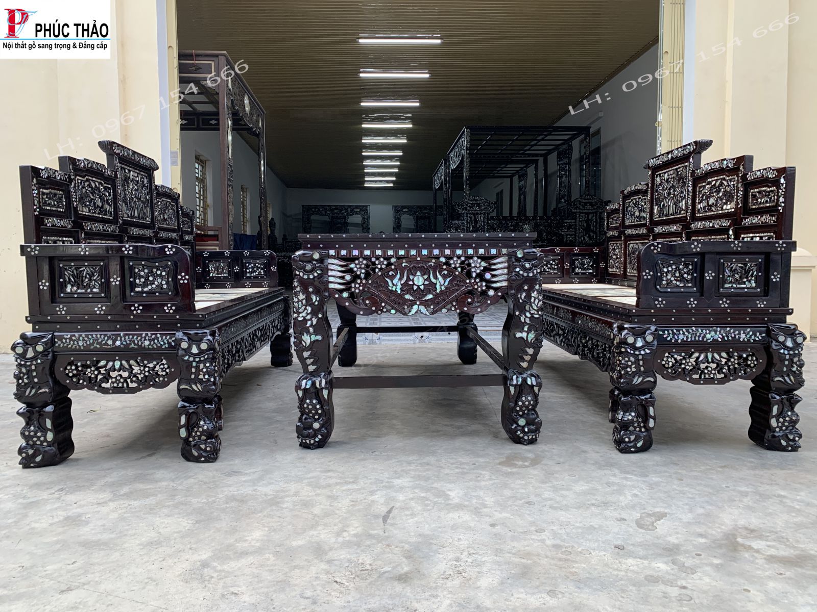Cơ sở đồ gỗ Phúc Thảo sản xuất trường kỷ đẹp tại Sơn La