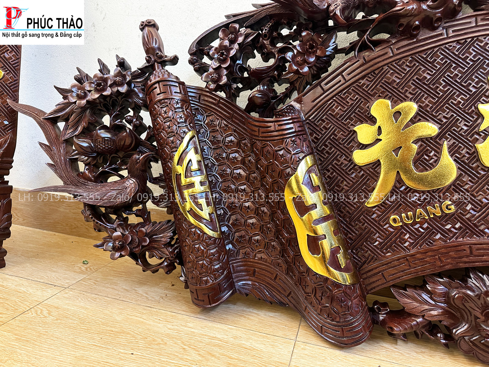Thông tin kích thước cuốn thư câu đối chạm mai Thông tin kích thước cuốn thư câu đối chạm mai
