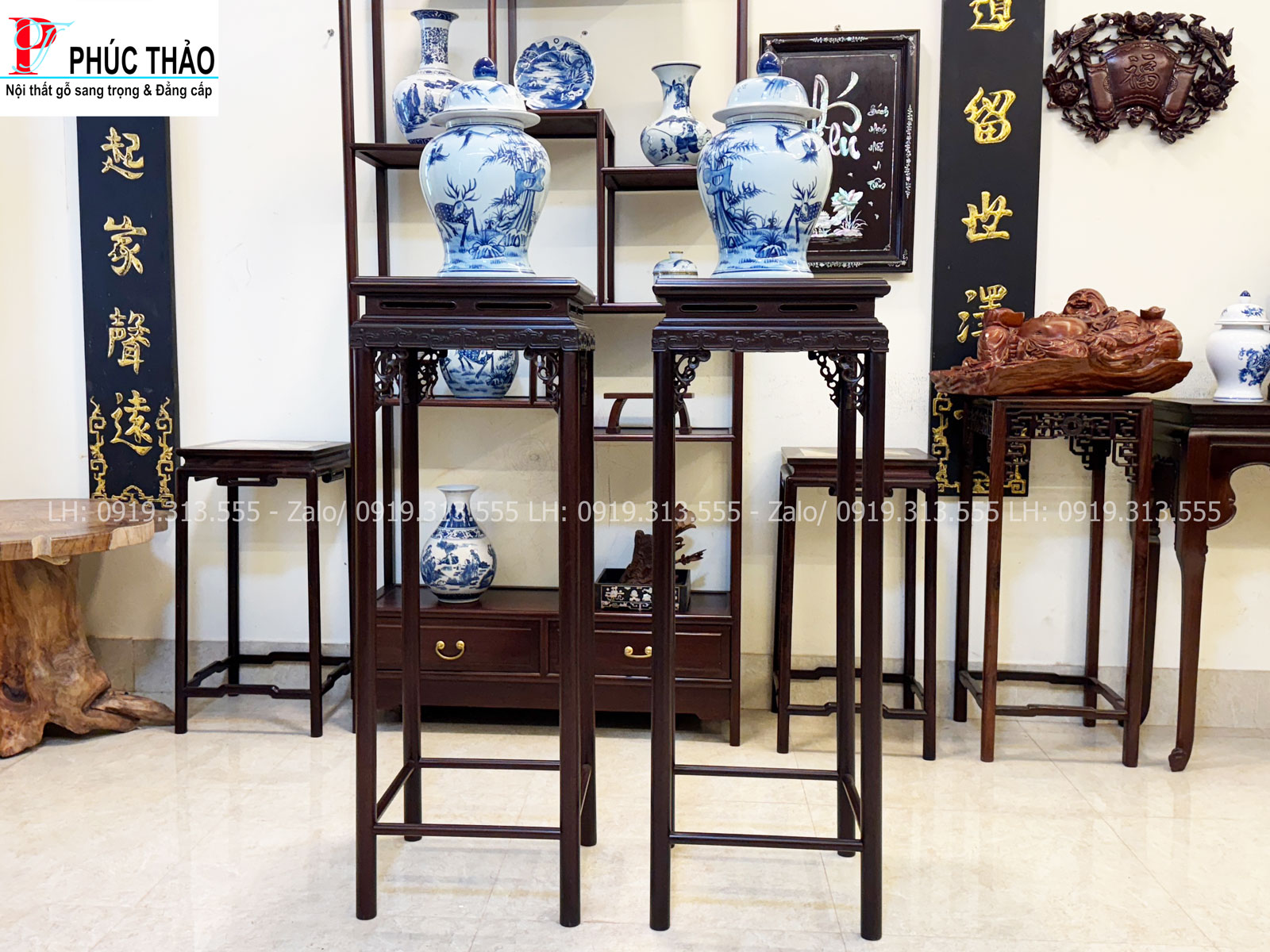 đôn bàn đồ gỗ gụ BĐ06