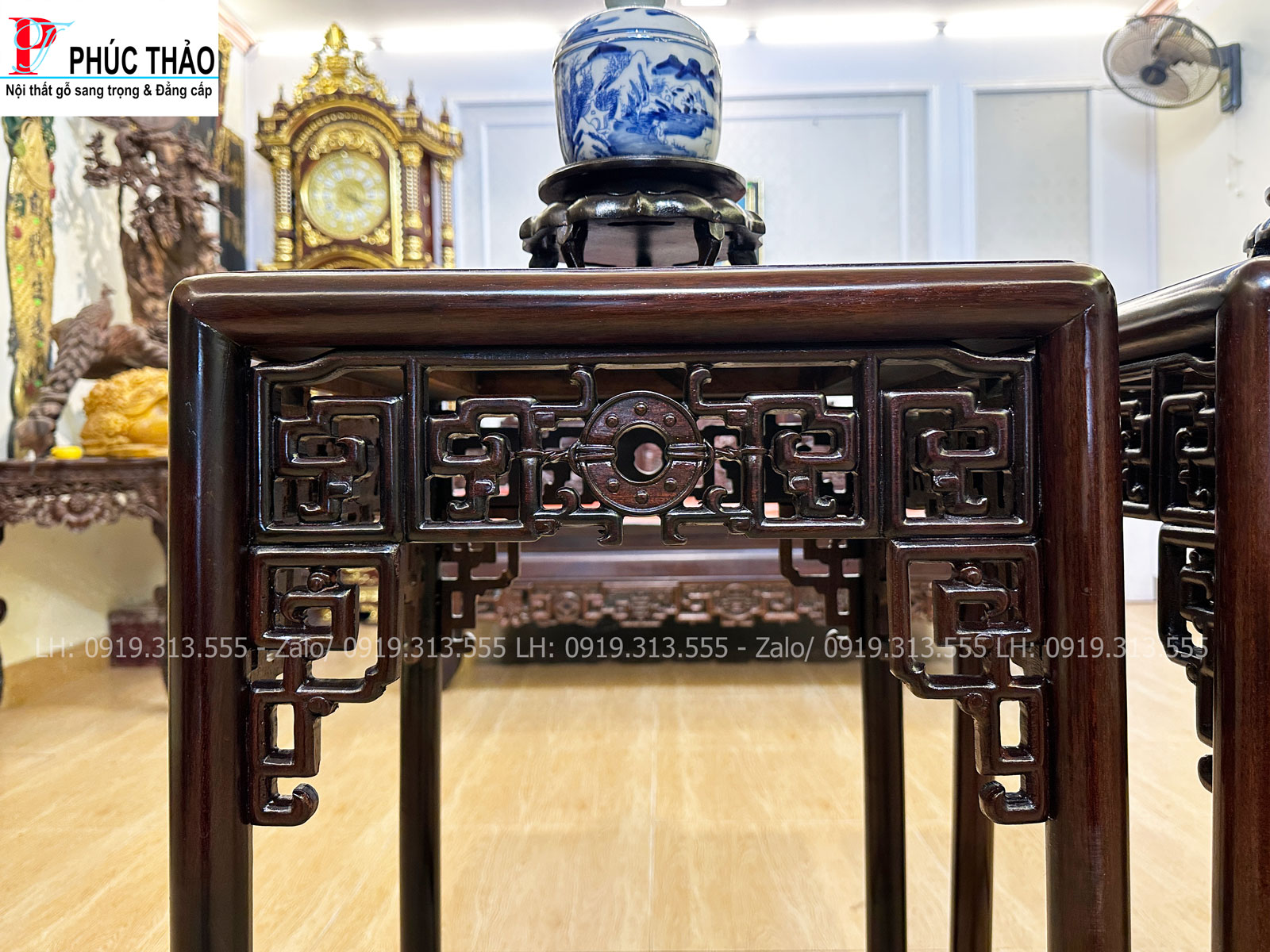 Kiểu dáng và hoạ tiết của đôn bày đồ chạm đồng tiền Kiểu dáng và hoạ tiết của đôn bày đồ chạm đồng tiền