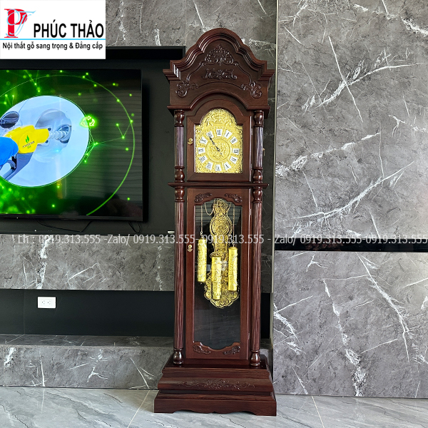 Đồng Hồ Cây Gỗ Hương Máy Điện Tử