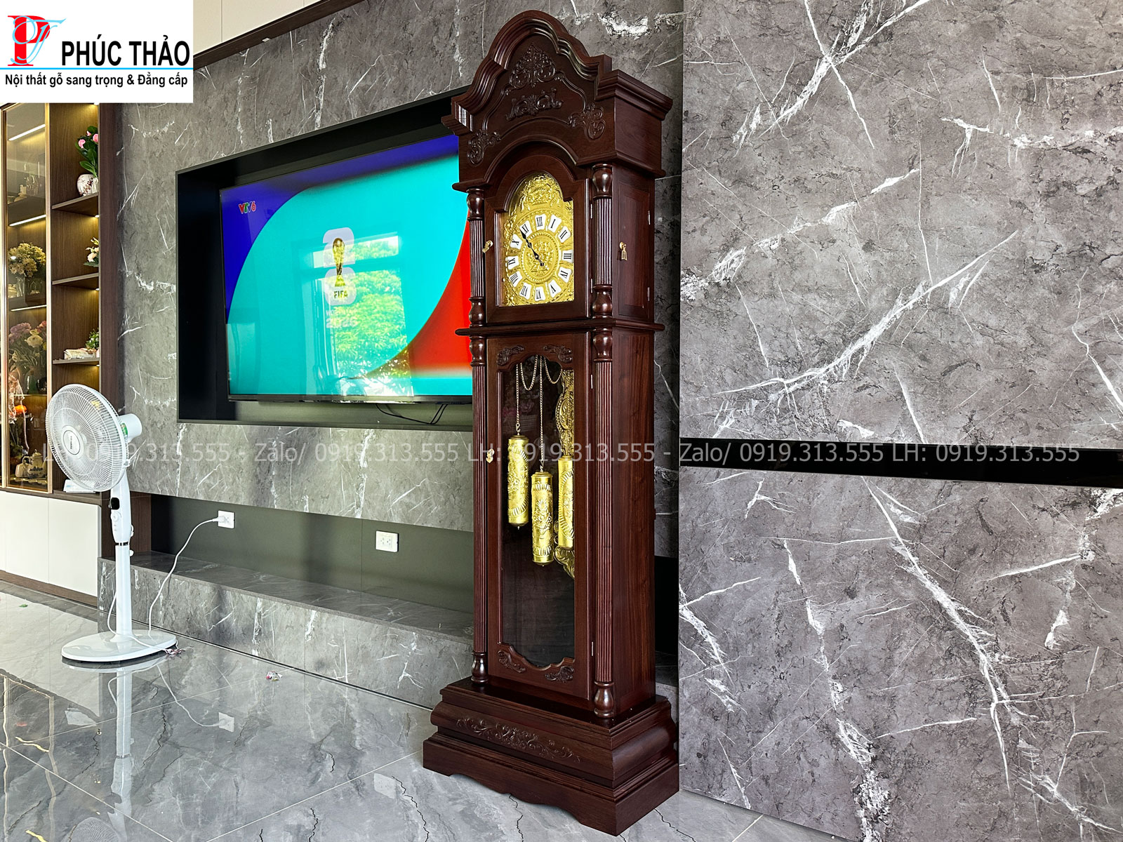 Thông tin kích thước đồng hồ cây gỗ hương Thông tin kích thước đồng hồ cây gỗ hương