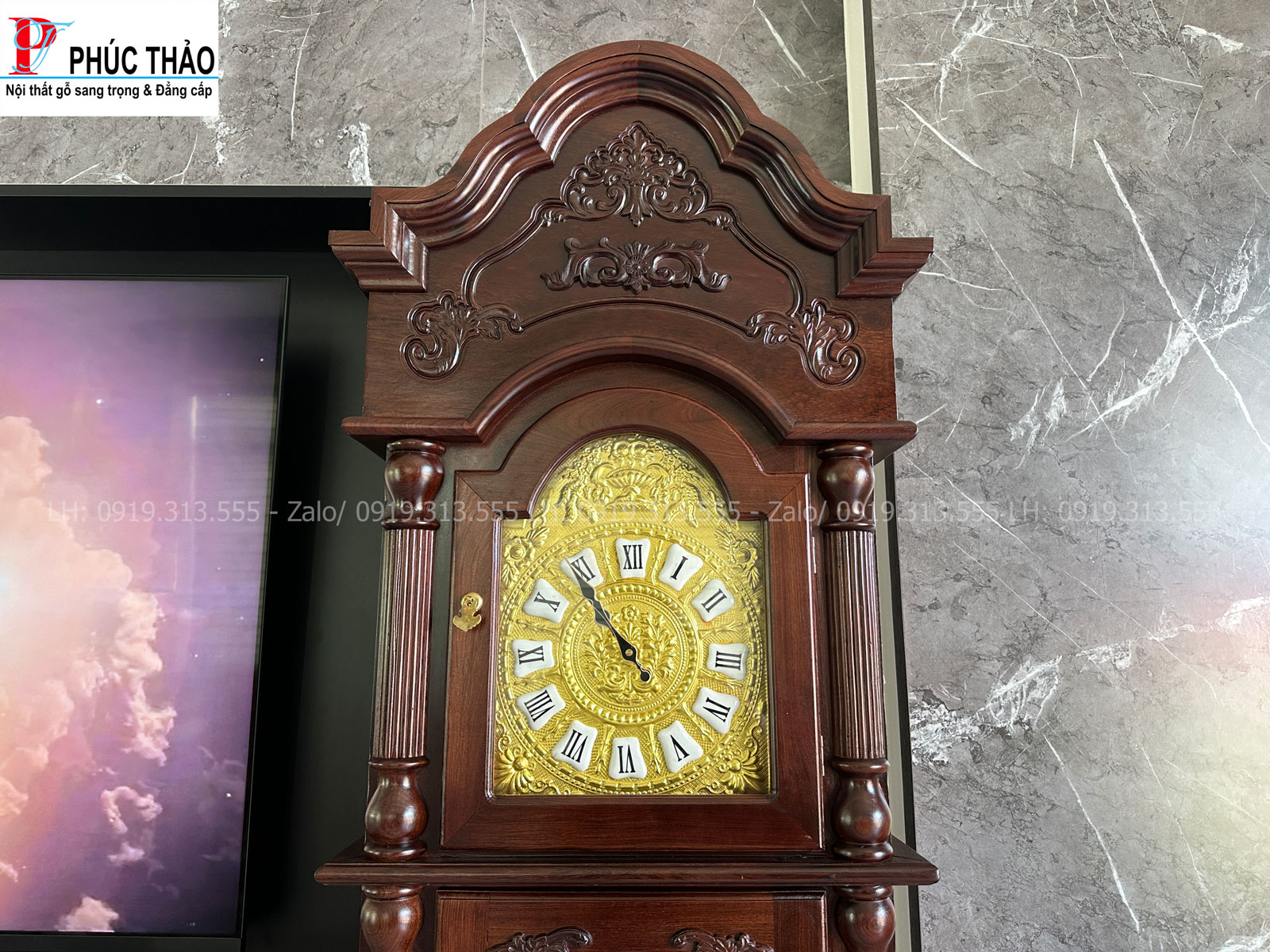 Thông tin kích thước đồng hồ cây gỗ hương Thông tin kích thước đồng hồ cây gỗ hương