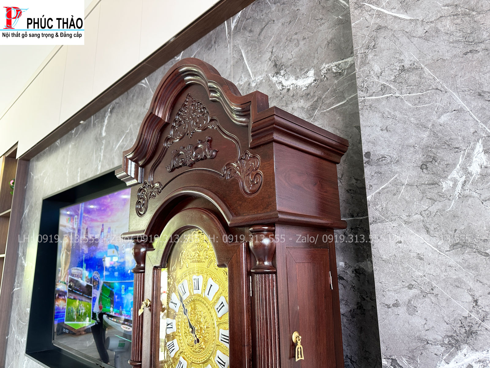 Thông tin kích thước đồng hồ cây gỗ hương Thông tin kích thước đồng hồ cây gỗ hương