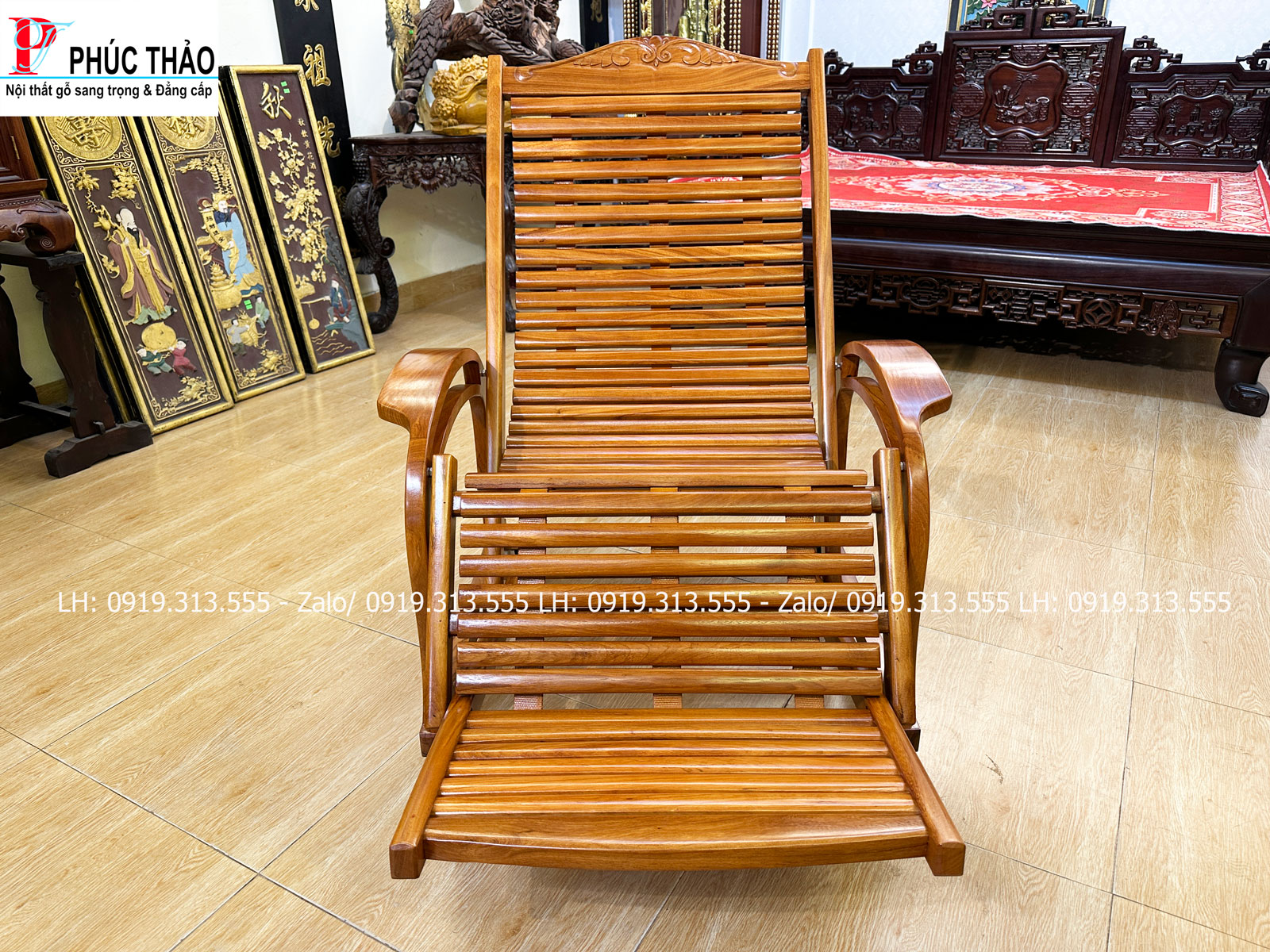 Thông tin kích thước ghế dây gỗ gõ