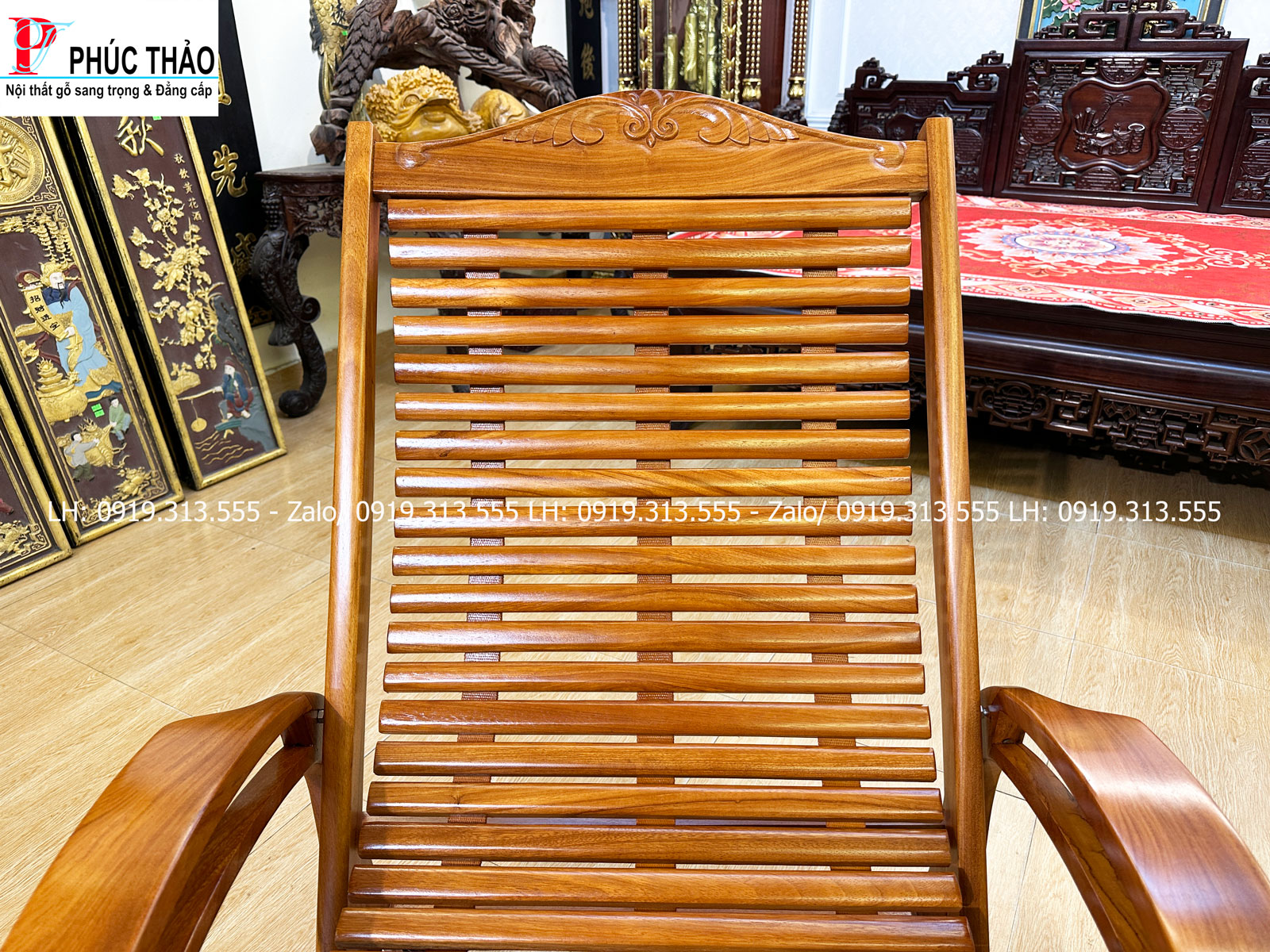 Thông tin kích thước ghế dây gỗ gõ