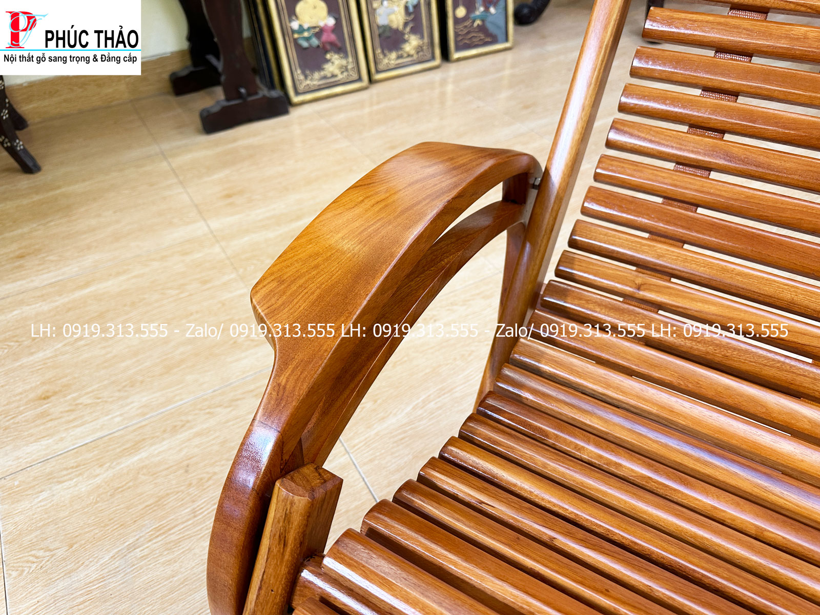 Thiết kế và kiểu dáng nổi bật của ghế nằm thư giãn gỗ gõ