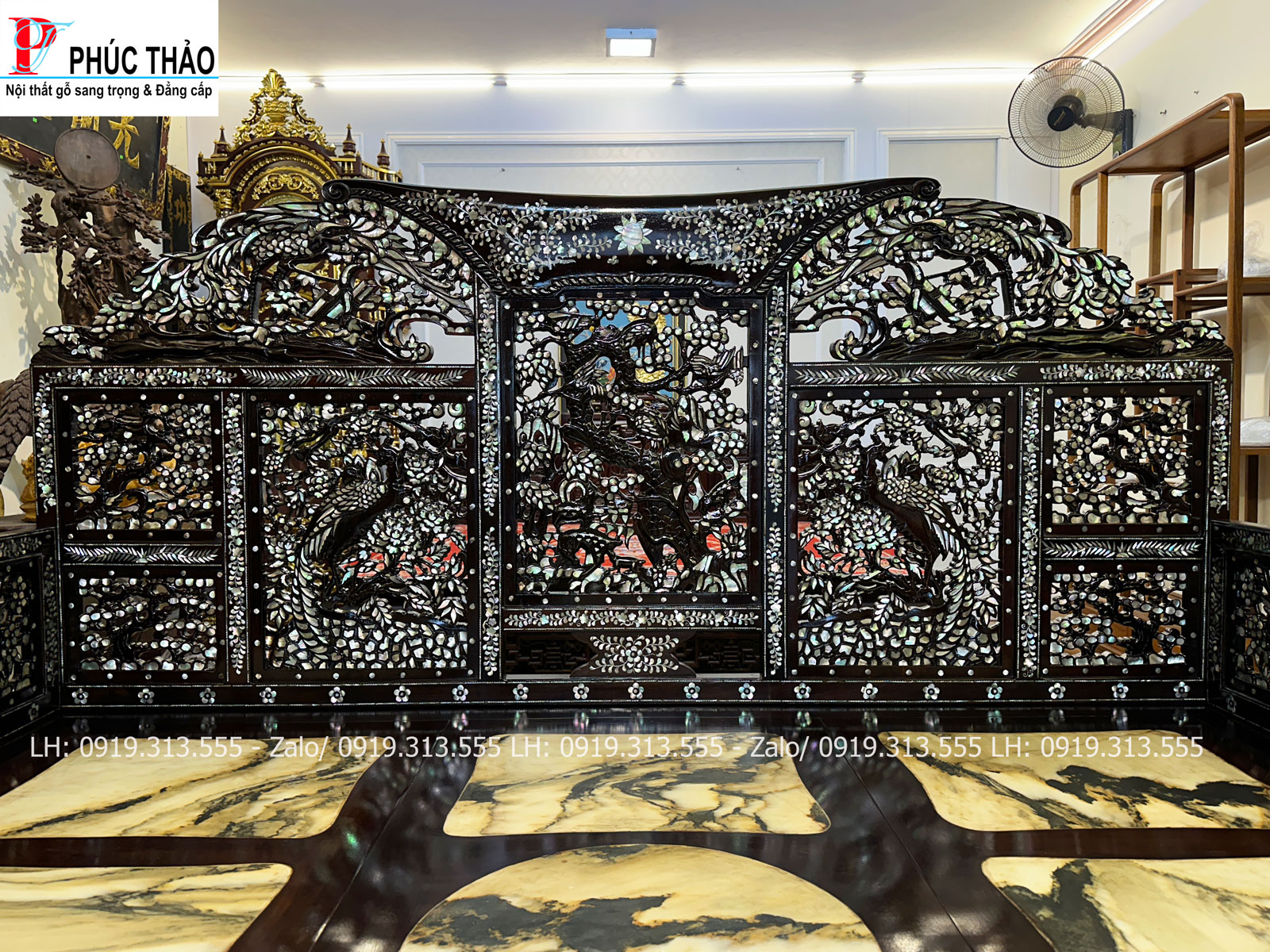 Thông tin kích thước giường 3 thành gỗ gụ cẩn ốc