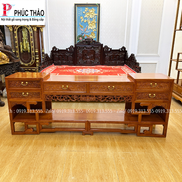 Kệ Tivi Móc Mỏ Gỗ Hương 