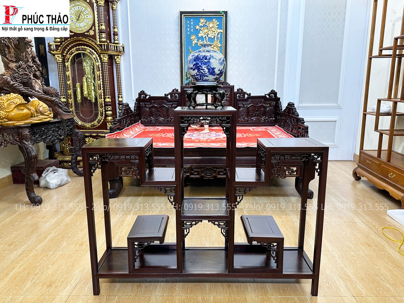 Thông tin kích thước kệ tam sơn gỗ gụ