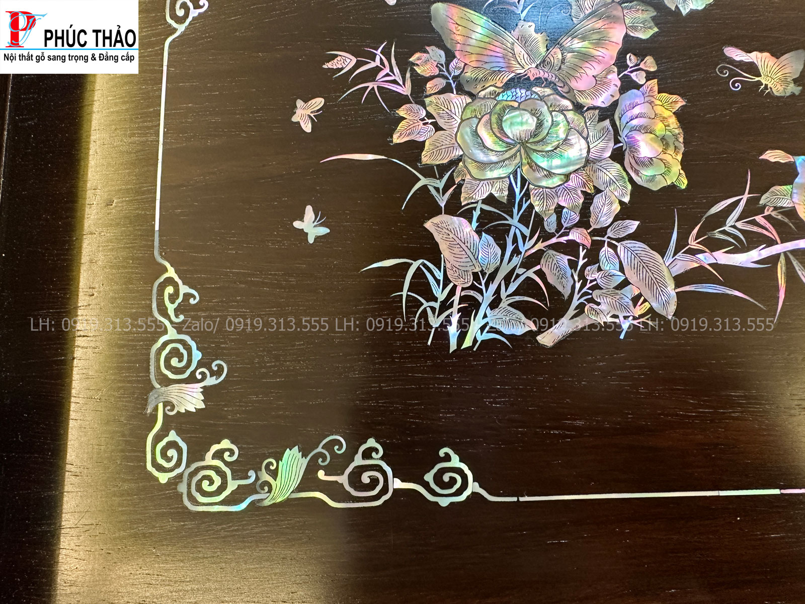 Khay trà gỗ trắc cẩn ốc – Tôn vinh không gian trà đạo