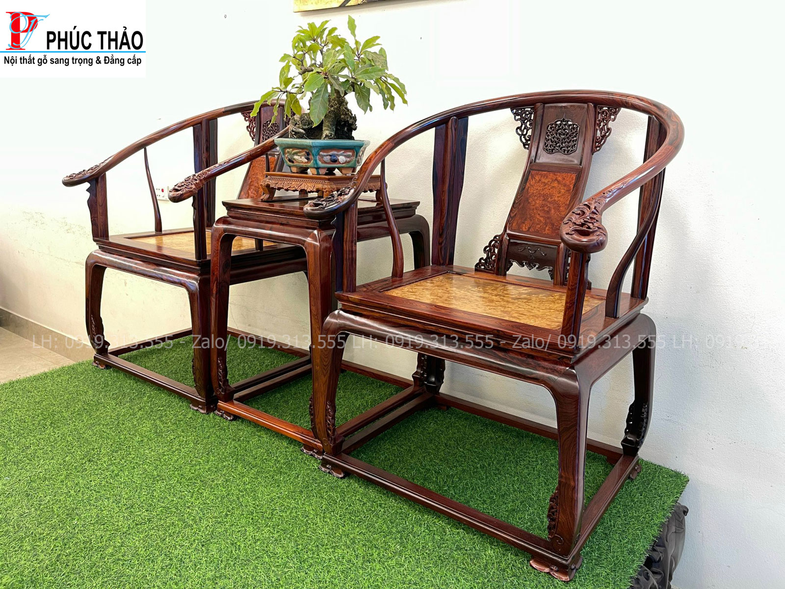 Đồ gỗ Phúc Thảo cơ sở sản xuất bàn ghế minh đế gỗ cẩm mặt nu hương