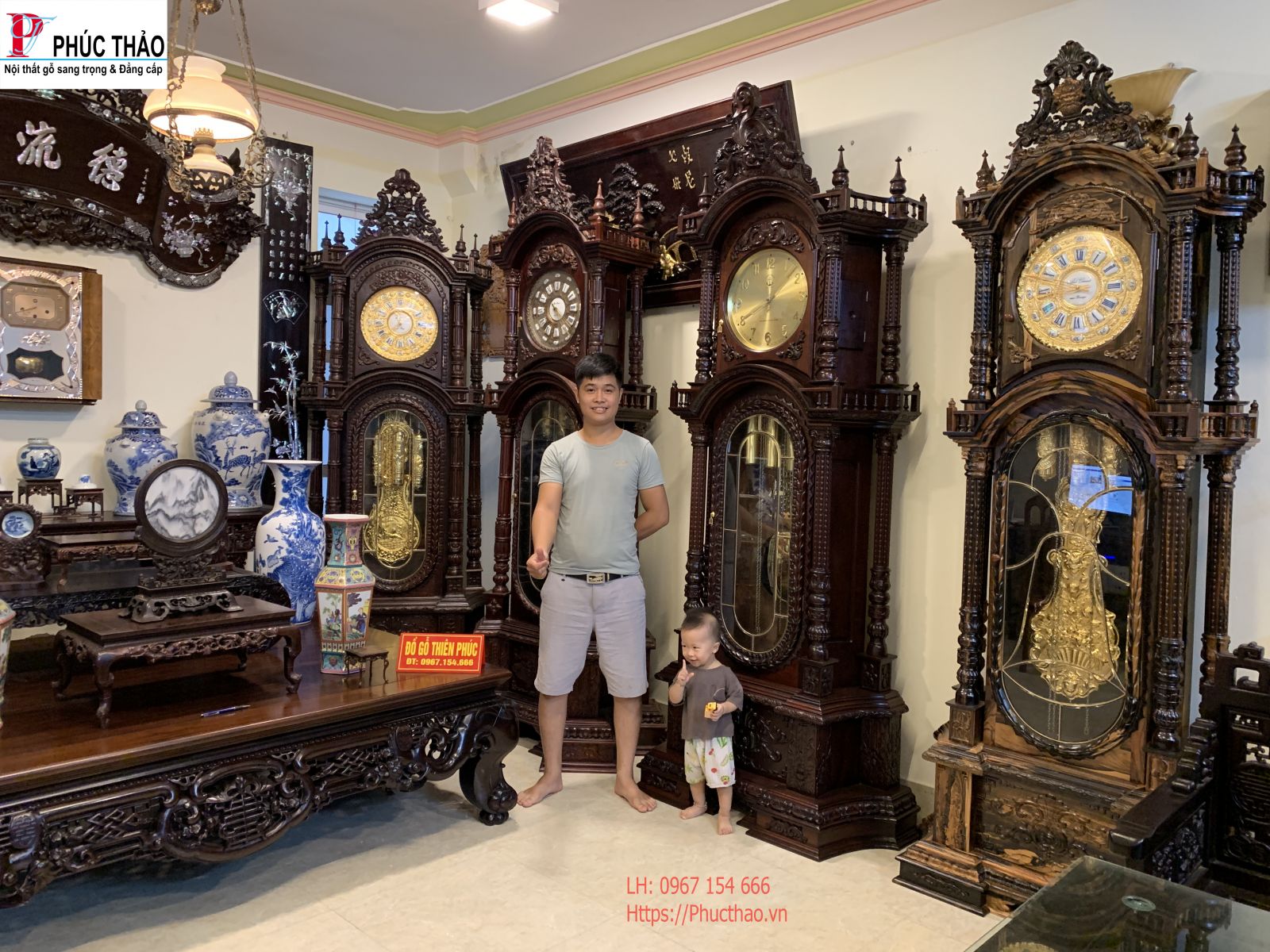 Mua đồng hồ cây gỗ uy tín ở Lâm Đồng tại Phúc Thảo