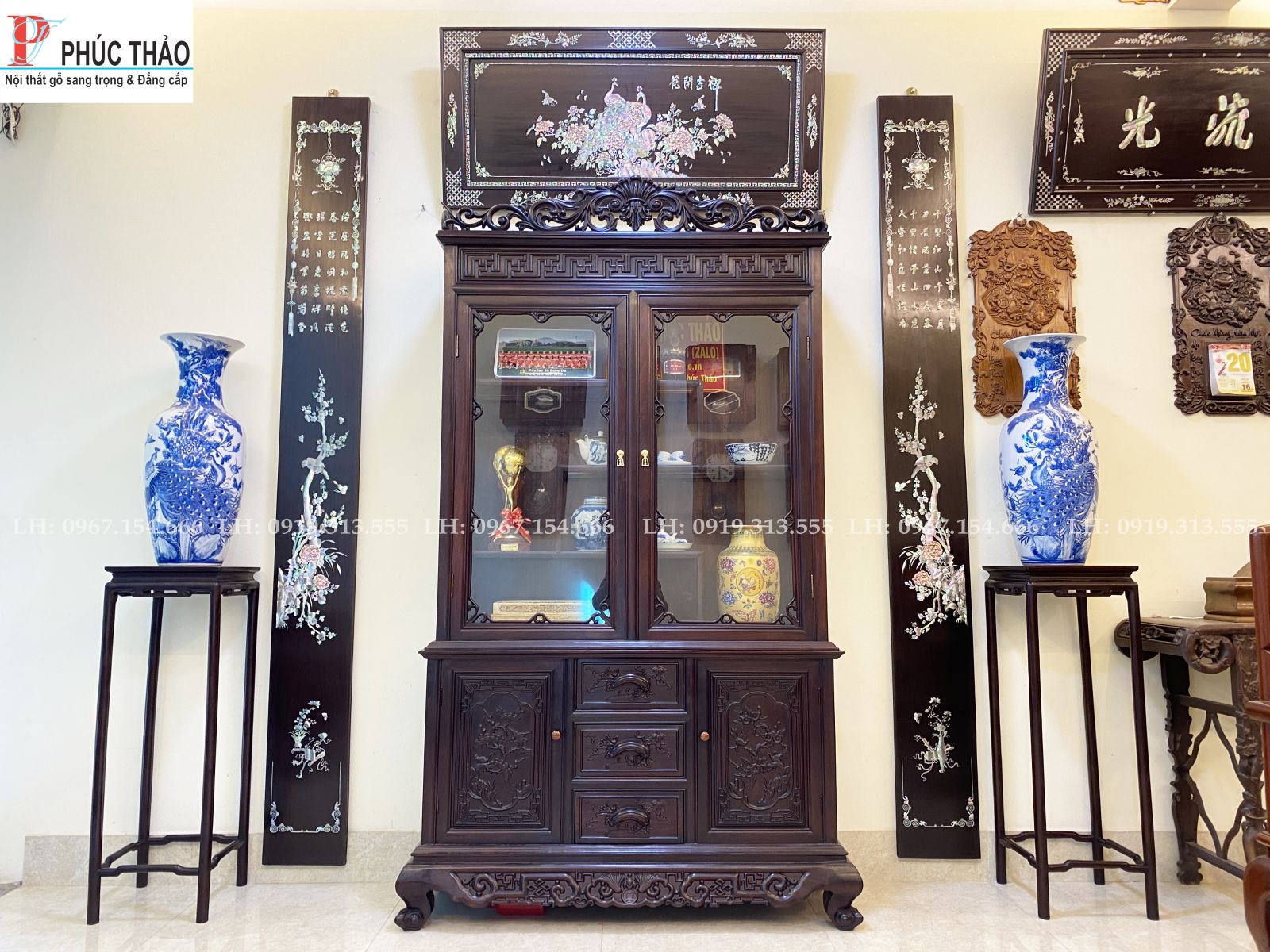 Phucthao.vn cơ sở bán tủ trưng bày đồ gốm sứ đẹp tại Hải Phòng