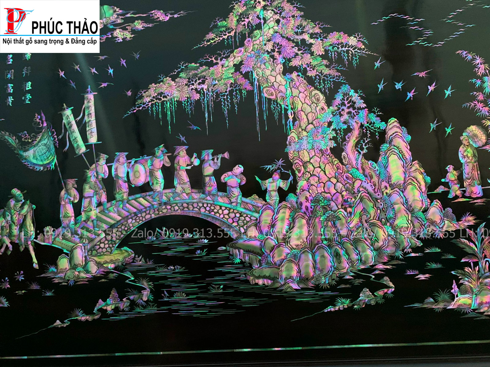 Thông tin kích thước tranh gỗ cẩn ốc