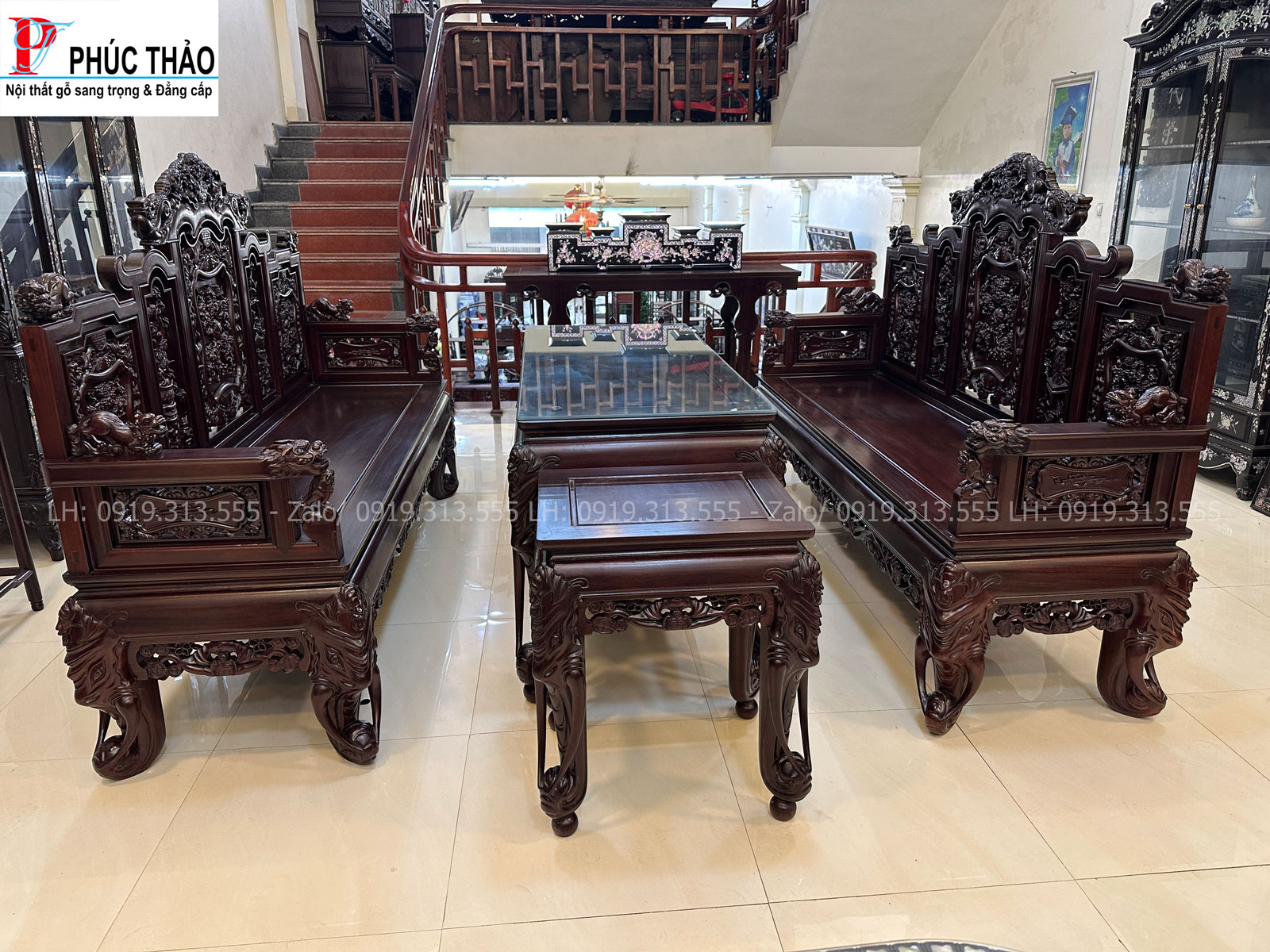 Bộ trường kỷ ngũ lân chân voi – nơi kết nối và thể hiện vị thế gia chủ