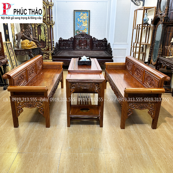 Trường Kỷ Gỗ Lim 4 Món 