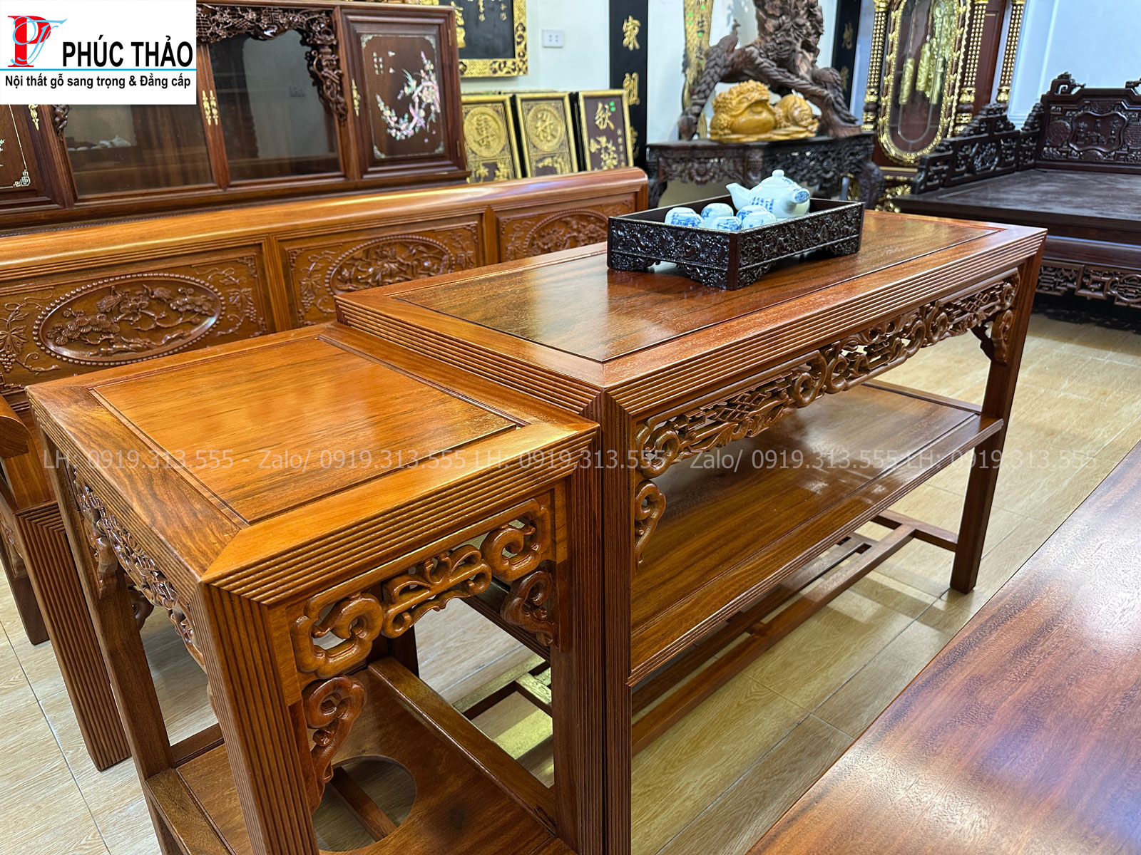 Thông tin kích thước bàn ghế trường kỷ gỗ lim