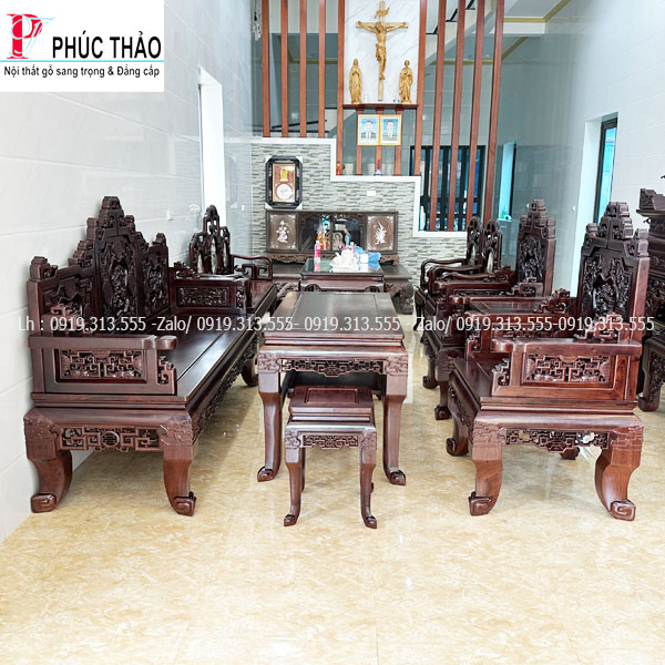 Trường Kỷ Ngũ Lân Gỗ Hương ( Hàng Đại )