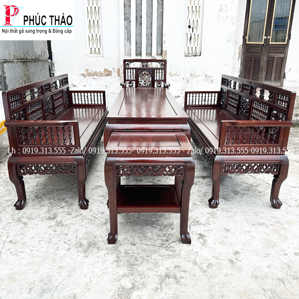 Bộ Trường Kỷ Song Tiện Chân Móng – 5 Món 