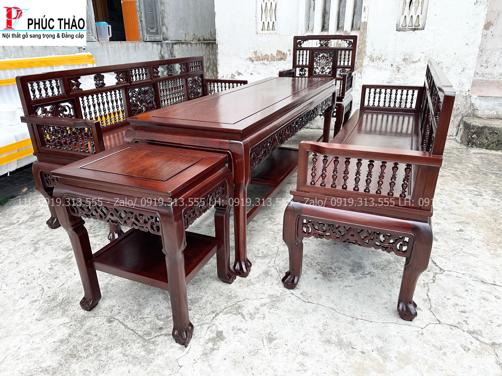Thông tin kích thước bộ trường kỷ song tiện