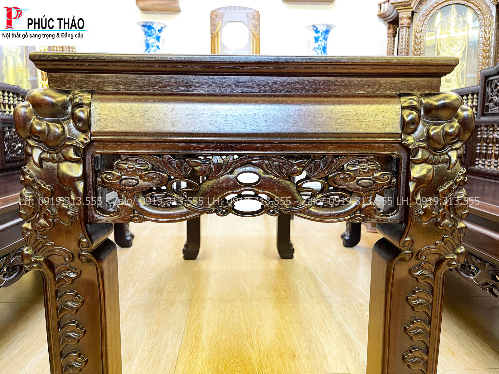 Đồ gỗ Phúc Thảo chuyên cung cấp bàn ghế trường kỷ song tiện ngũ sơn