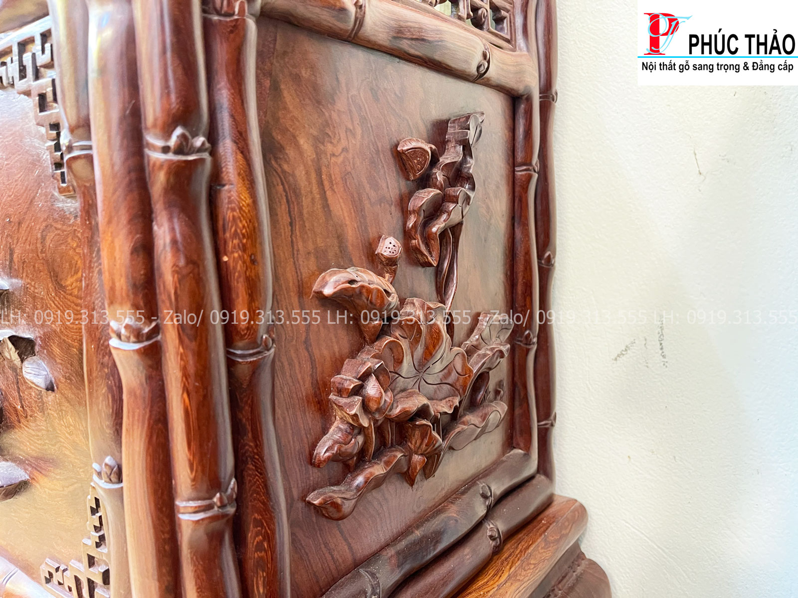 Tủ bày đồ gỗ cẩm đệp nâng tầm giá trị sản vật