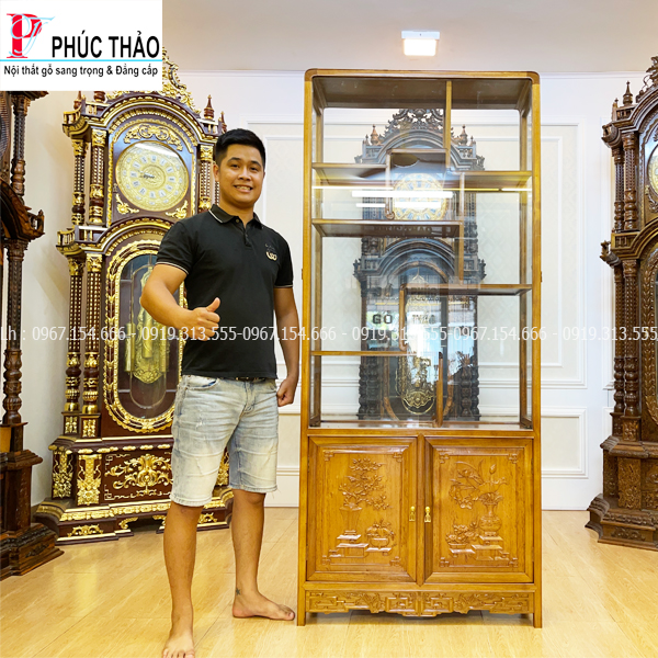 Tủ Bày Đồ Gỗ Gụ - Vẻ Đẹp Trường Tồn