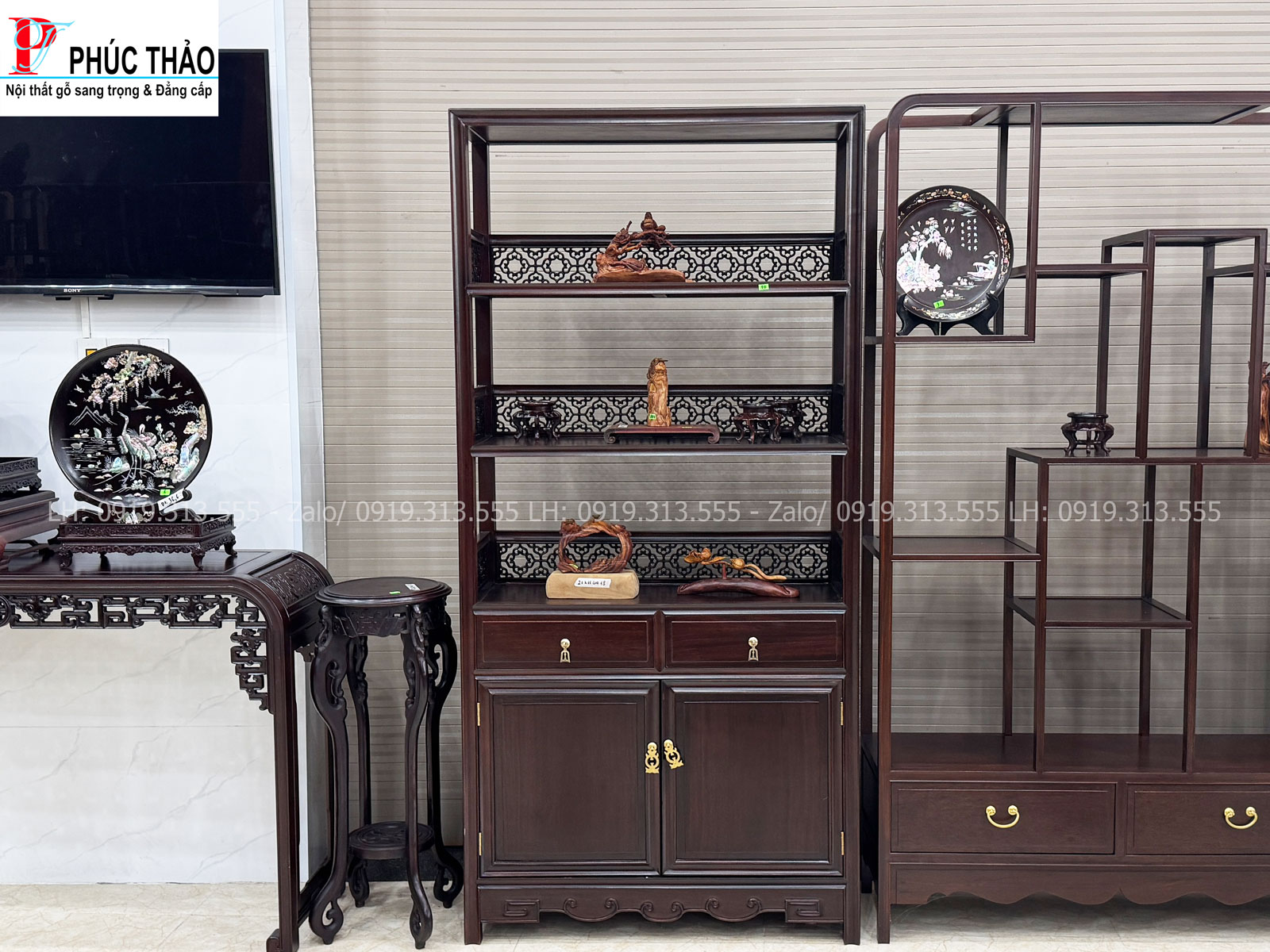 Nét đặc trưng và cấu tạo nổi bật của tủ trưng bày gỗ gụ