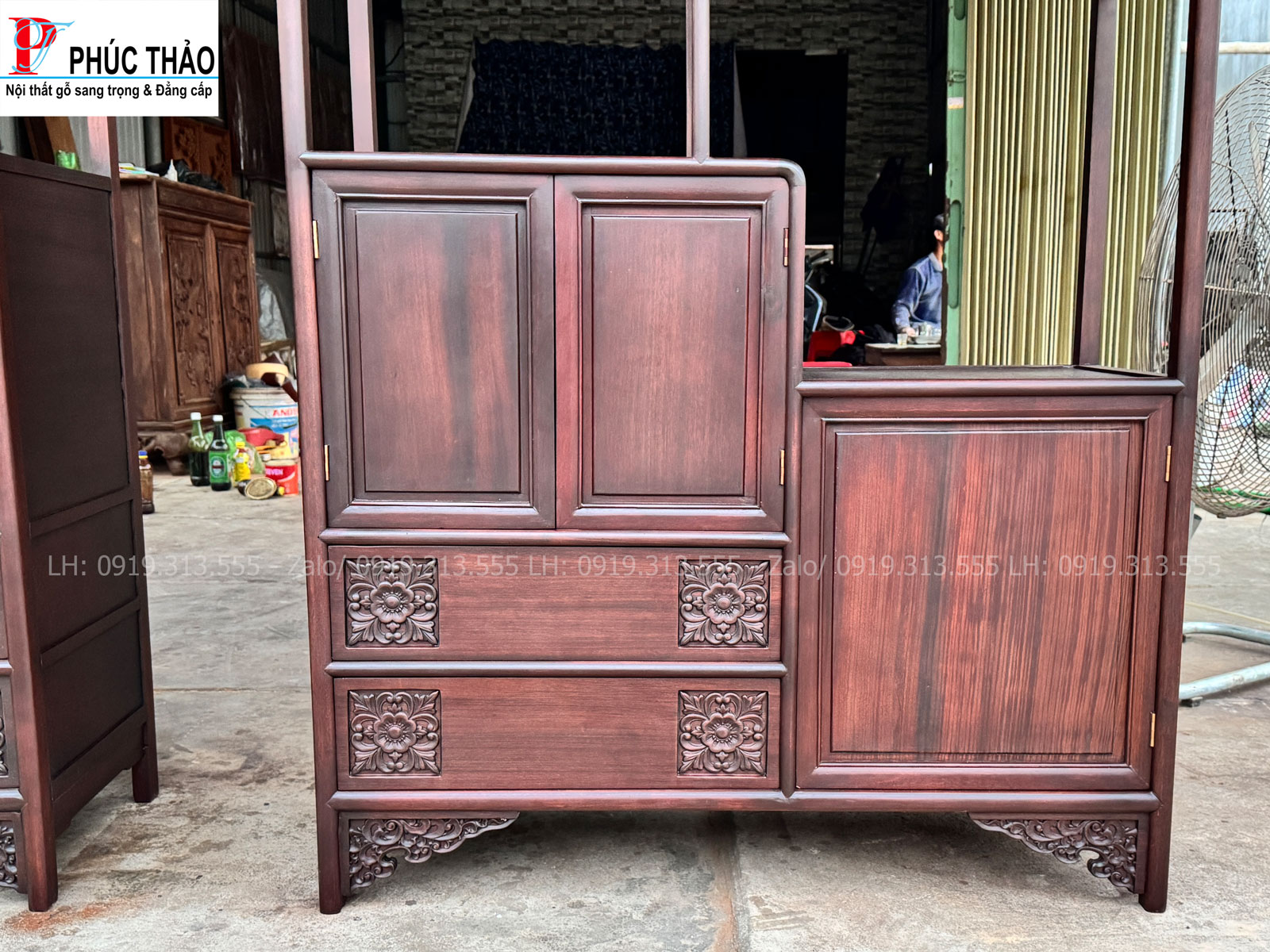 Thông tin kích thước tủ bày đồ gỗ gụ