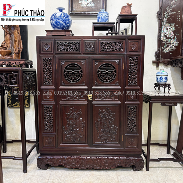 Tủ Bày Đồ Huế Gỗ Gụ