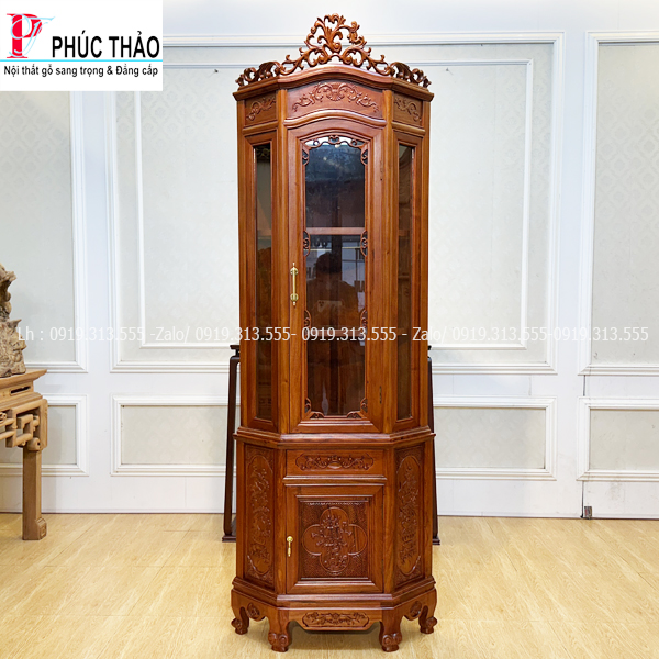 Tủ Góc 60 Gỗ Hương