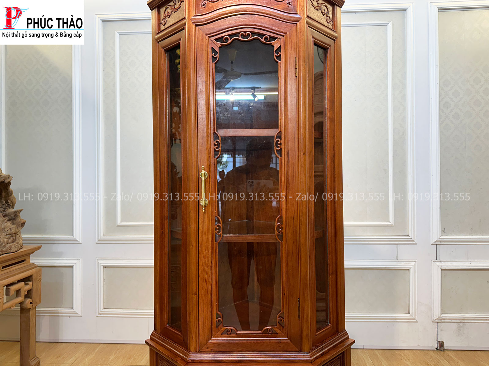 Quy cách thiết kế tủ góc 60 gỗ hương