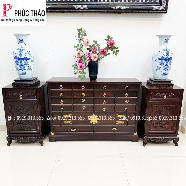 Tủ Thuốc Gỗ Gụ