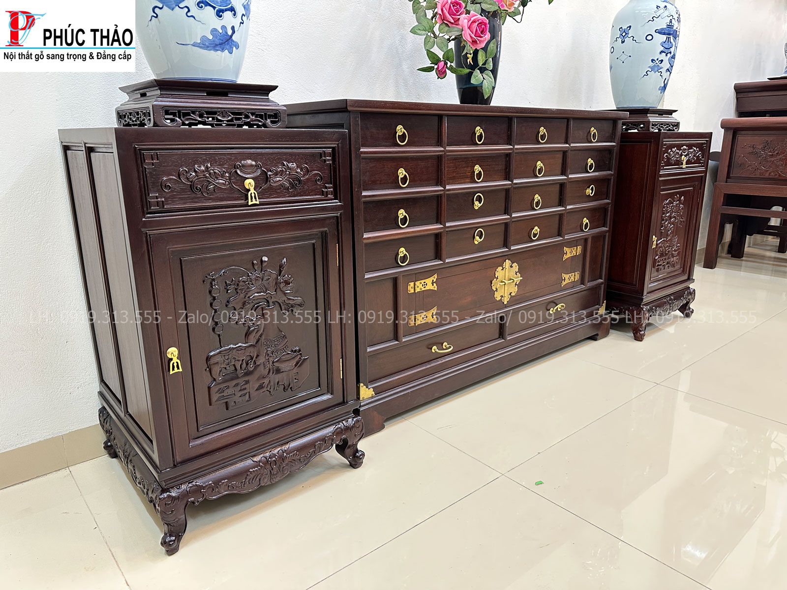 Thông tin kích thước tủ thuốc gỗ gụ